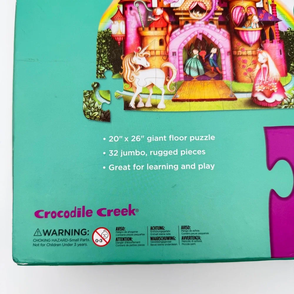 Crocodile Creek Princess Palace Floor‎ Puzzle 32pc Purple Pink